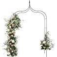 thumbnail image 1 of SOPTY Outdoor Garden Arch Gothic Arbor Metal Trellis Plant Climbing Decoration Iron Garden Arch for Wedding, Party Black-8' 4" H x 4' 7" W, 1 of 9
