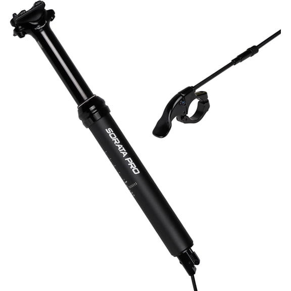SORATA-PRO Road Mountain Bike Bicycle Dropper Seatpost - Internal Inner Cable Routing Remote - Length 485mm Travel 150mm - Clamp 31.6mm