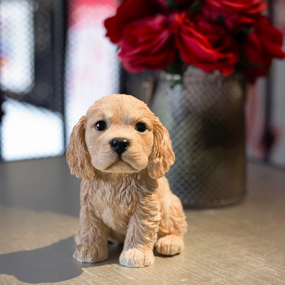 SOREAL Brown Cocker Spaniel | Handpainted Decorative Puppy Statue for Home & Garden Decor | Premium Polyresin Dog Statue | Gift for Dog Lovers | Weather-Resistant Indoor/Outdoor Decor