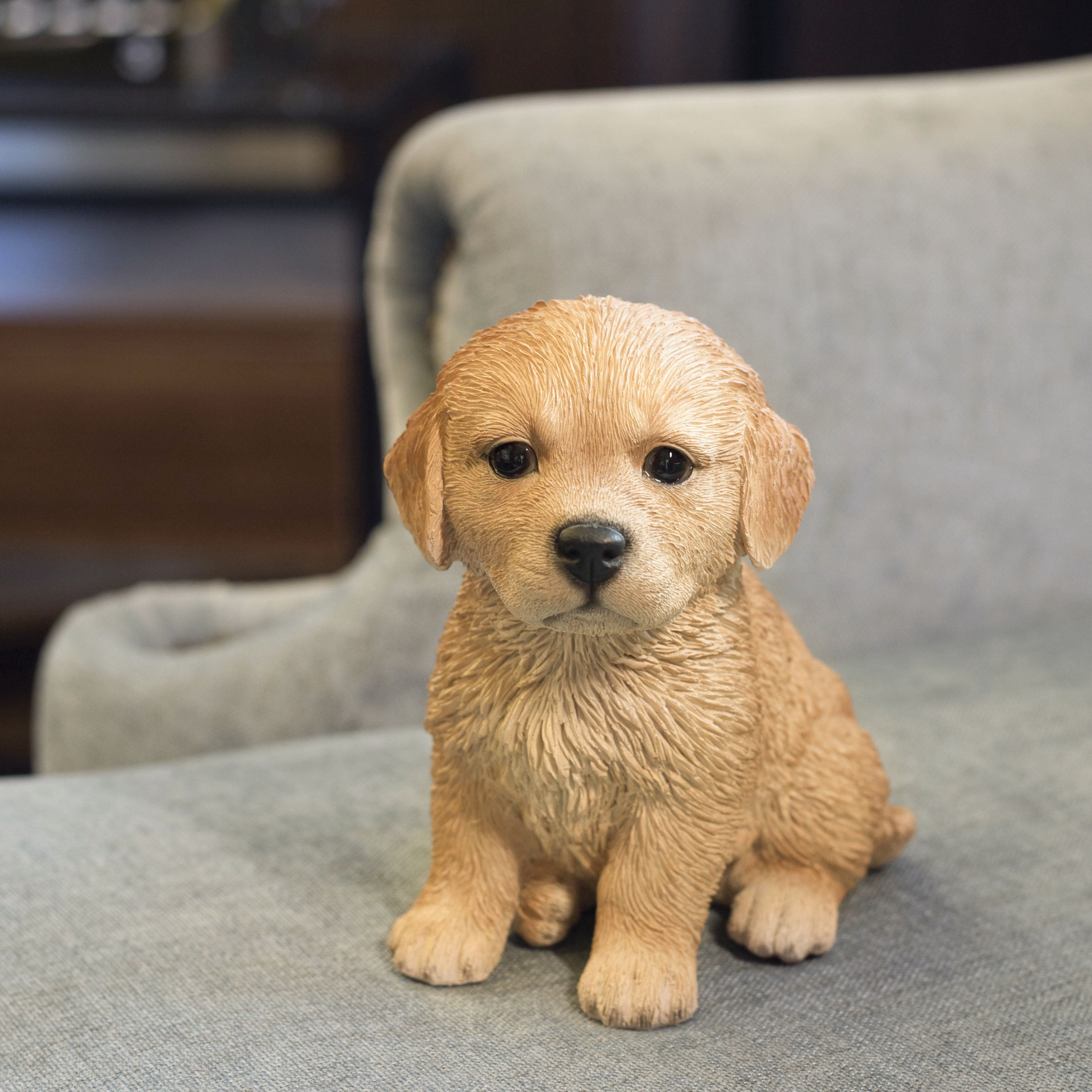 SOREAL Brown Golden Retriever Decorative Puppy Figurine for Home & Garden Décor, Handpainted Polyresin Dog Statue, Realistic Design | Gift for Dog Lovers | Weather-Resistant Indoor/Outdoor Decor