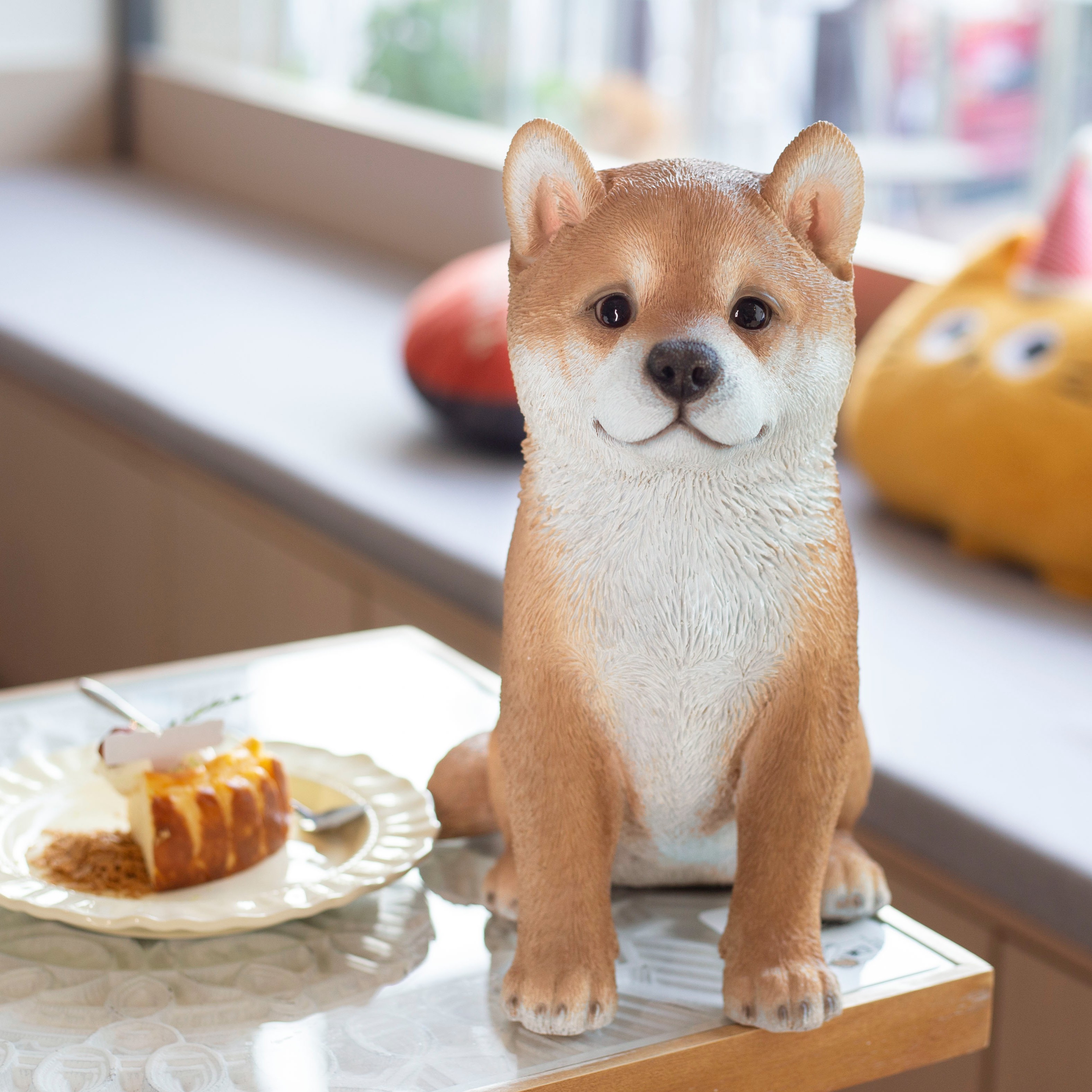 SOREAL Brown Shiba | Handpainted Decorative Puppy Statue for Home & Garden Decor | Premium Polyresin Dog Statue | Gift for Dog Lovers | Weather-Resistant Indoor/Outdoor Decor