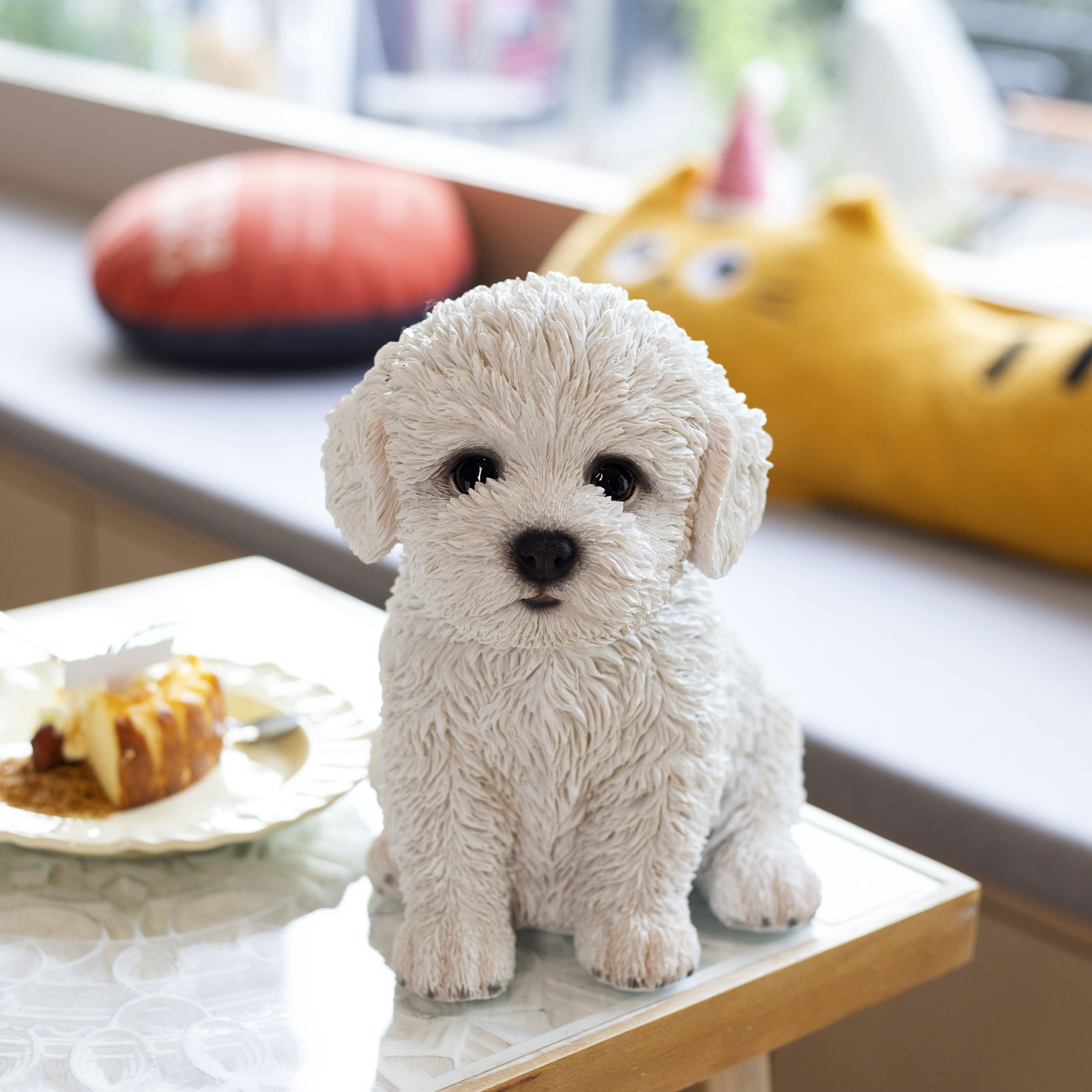 SOREAL White Baby Bichon Frise | Handpainted Decorative Puppy Statue for Home & Garden Decor | Premium Polyresin Dog Statue | Gift for Dog Lovers | Weather-Resistant Indoor/Outdoor Decor