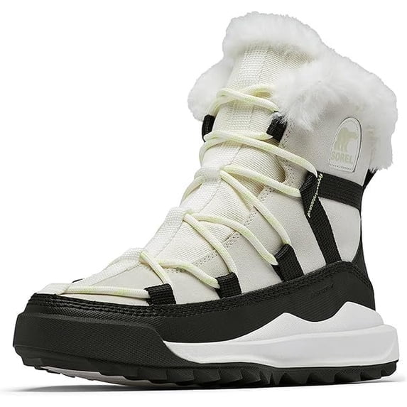 SOREL Women's ONA RMX Glacy Plus Waterproof Boot - Sea Salt, Black - 10.5