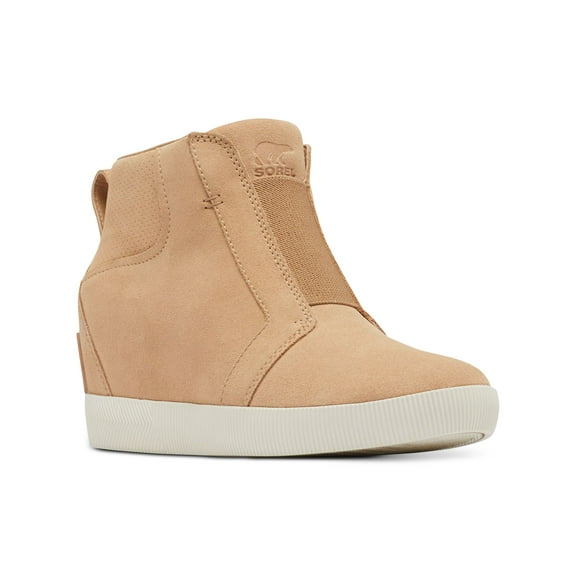 SOREL Womens Beige Elasticized Heel Pull-Tab Cushioned Perforated Out N About Round Toe Booties 8.5