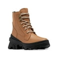 thumbnail image 1 of SOREL Womens Beige Mixed Media 1-1/2" Platform Waterproof Padded Removable Insole Back Pull-Tab Arch Support Slip Resistant Brex Round Toe Block Heel Lace-Up Leather Boots Shoes 8.5, 1 of 4