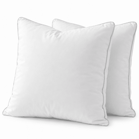Sormag 16x16 Pillow Inserts 2 Pack, Hypoallergenic Throw Square Euro Decorative Insert Set of 2, Fluffy Stuffer Filler Pillow for Bed, Sofa Couch