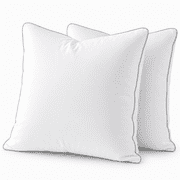 Sormag 18x18 Pillow Inserts 2 Pack, Hypoallergenic Throw Square Euro Decorative Insert Set of 2, Fluffy Stuffer Filler Pillow for Bed, Sofa Couch