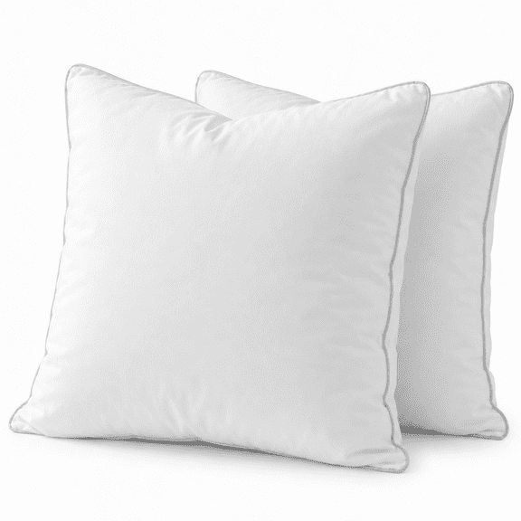 Sormag 20x20 Pillow Inserts 2 Pack, Hypoallergenic Throw Square Euro Decorative Insert Set of 2, Fluffy Stuffer Filler Pillow for Bed, Sofa Couch