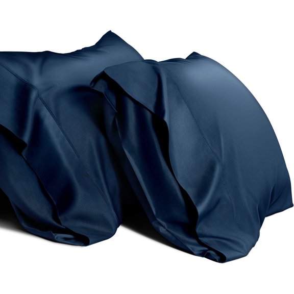 SORMAG Bamboo Cooling Pillowcases Queen Pillow Cases Set of 2 Pack,20x30 inches, Navy Blue