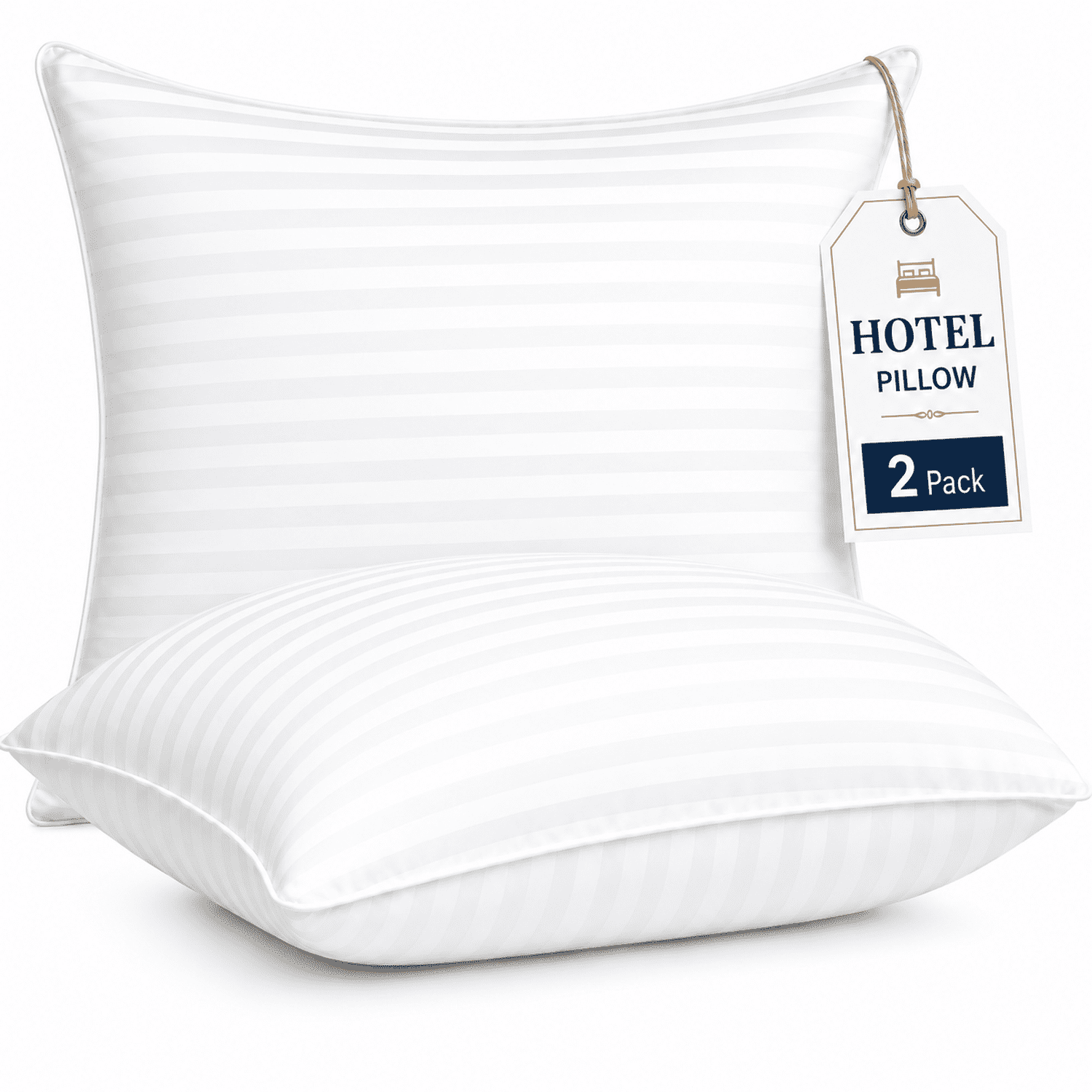 SORMAG Bed Pillows 2 Pack King Size Pillows Set of 2 Hypoallergenic Hotel Gusseted Down Alternative Pillow for Beds Side and Back Sleeper 20 x 36 inches