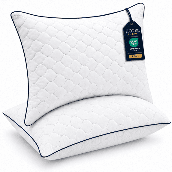 SORMAG Pillows for Bed Standard Size Set of 2 Hypoallergenic Hotel Collection Bed Pillows 2 Pack Down Alternative 20" x 26"