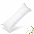 thumbnail image 1 of SORMAG Body Pillow Case Cover Bamboo Cooling Body Pillow Cover for Hot Sleepers and Night Sweats Breathable & Silky Soft Full Long Pillow Case (White, 20x54 inches), 1 of 9