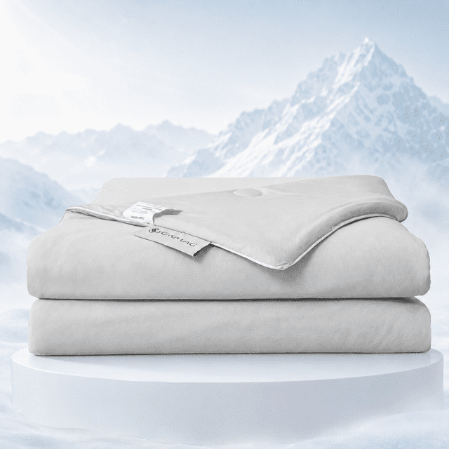 SORMAG Cooling Comforter King Size Cooling Blankets for Hot Sleepers Summer Bed Comforter Quilt Double-Sided Cool Design,Soft Lightweight Silk Smooth ( Grey, King(104"x90"))