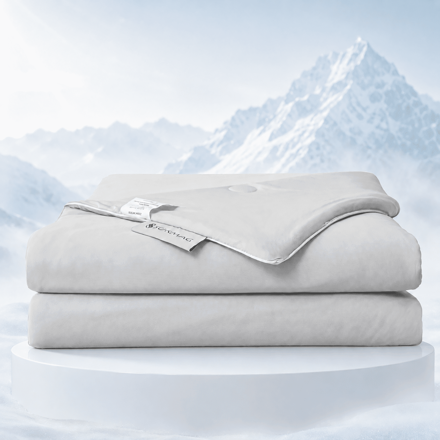 SORMAG Cooling Comforter King Size Cooling Blankets for Hot Sleepers Summer Bed Comforter Quilt Double-Sided Cool Design,Soft Lightweight Silk Smooth ( Grey, King(104"x90"))