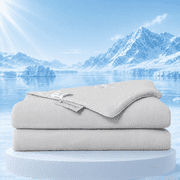 SORMAG Cooling Comforter King Size Cooling Blankets for Hot Sleepers Summer Bed Comforter Quilt Double-Sided Cool Design,Soft Lightweight Silk Smooth  Grey, King104x90