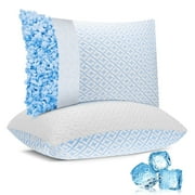 SORMAG Cooling King Pillows Set of 2 Pack Bed Pillows for Sleeping Shredded Memory Foam Pillows