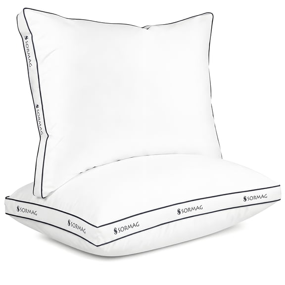 SORMAG Bed Pillows King Size Set of 2, Soft Down Alternative Filled Pillows, Hotel Quality Pillow for Back, Stomach or Side Sleepers 20 x 36 Inches
