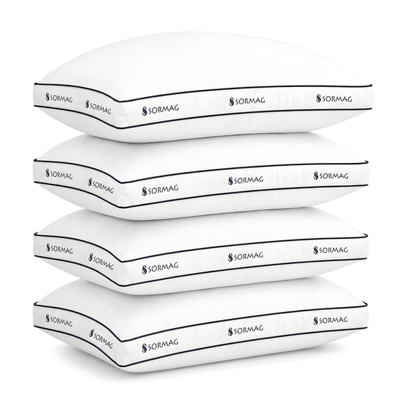 SORMAG Bed Pillows King Size Set of 4, Soft Down Alternative Filled Pillows, Hotel Quality Pillow for Back, Stomach or Side Sleepers 20 x 36 Inches