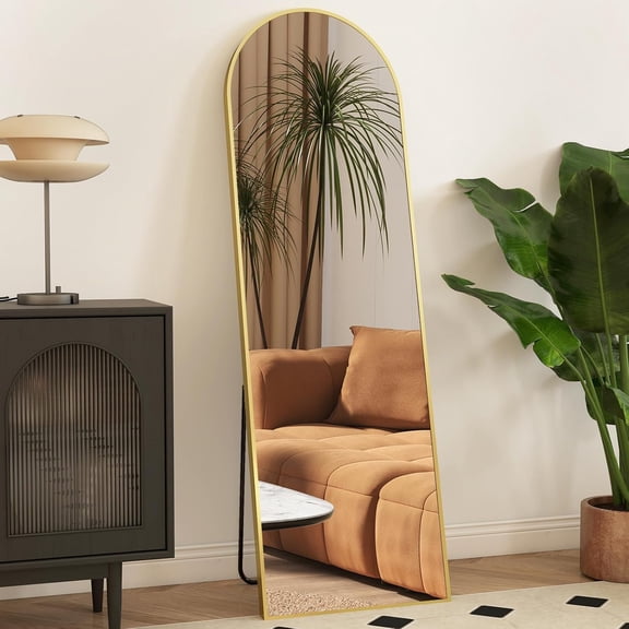 SORMAG Mirror Full Length, Upgraded Body Wall Mirrors with Shatter-Proof Glass, Floor Standing, Hanging or Leaning, Tall Mirror with Stand Aluminum Alloy Frame for Bedroom