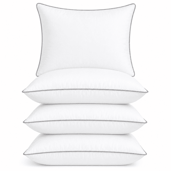 SORMAG Queen Pillows Set of 4,Down Altertive Pillow for Bed 4 Pack,Soft But Supportive for Sleeping,Plush Hotel Quality Sleep for Back, Side Sleepers
