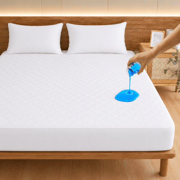 SORMAG Premium Waterproof Mattress Protector, Queen Size Mattress Pad Cover with 6''-18'' Deep Pocket, Machine Washable Dirt-Proof Mattress Cover for Bed