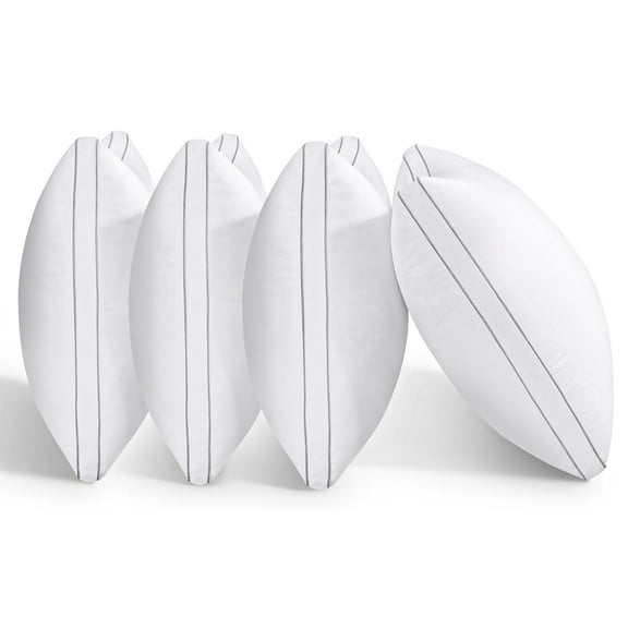 SORMAG Queen Pillows Set of 4,Down Alternative Pillows for Bed 4 Pack,Soft Hotel Collection Gusseted Pillows 20 x 30 inches
