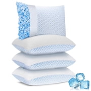 SORMAG Queen Size Pillows Set of 4,Cooling Shredded Memory Foam Pillows for Bed 4 Pack,20 x 30 inches