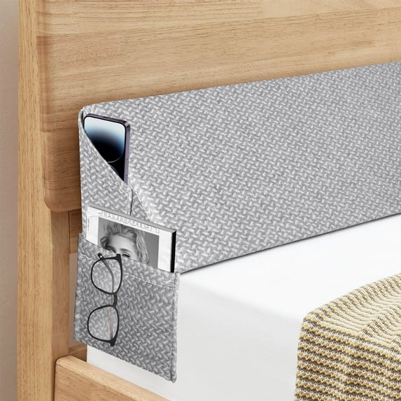 SORMAG Wedge Pillow Headboard, Bed Wedge Pillow for Headboard,Bed Mattress Gap Filler,Headboard Pillow,Pillow Wedge for Headboard Gap(0-8") Grey Queen Size 60"x10"x6"