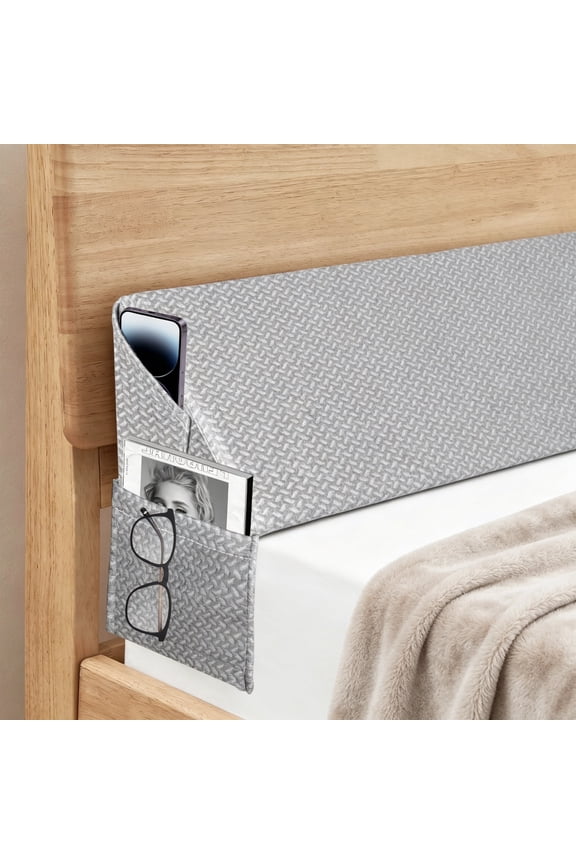 Wedge Pillow Headboard, Bed Wedge Pillow for Headboard,Bed Mattress Gap Filler,Headboard Pillow,Pillow Wedge for Headboard Gap(0-8") Grey Queen Size 60"x10"x6"