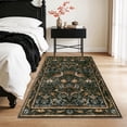 thumbnail image 1 of SORONO KATE 2'x6' Floral Bird Runner Rugs for Hallway, Machine Washable Oriental Vintage Distressed Non Slip Soft Indoor Area Carpet, Forset Ink, 1 of 7
