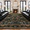 thumbnail image 1 of SORONO KATE 6'x9' Floral Bird Area Rugs for Living Room, Machine Washable Oriental Vintage Distressed Non Slip Soft Indoor Area Carpet, Forset Ink, 1 of 7