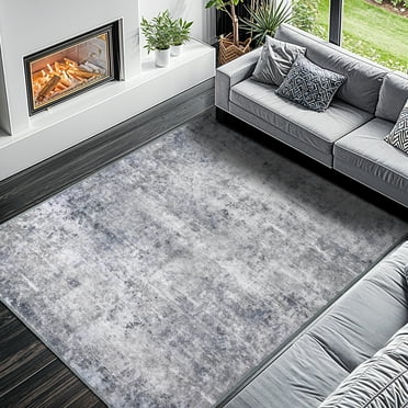 SONORO KATE 8'x10' Area Rugs for Living Room, Machine Washable Oriental Vintage Non Slip Soft Indoor Area Carpet, Gray/Blue