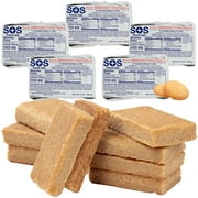SOS Food Lab Emergency Food Bar - 1200 Calorie Ration 5 Pack Shortbread Cookie - 1 Day/24 Hour Ready to Eat Supply for Camping - 5 Year Shelf Life