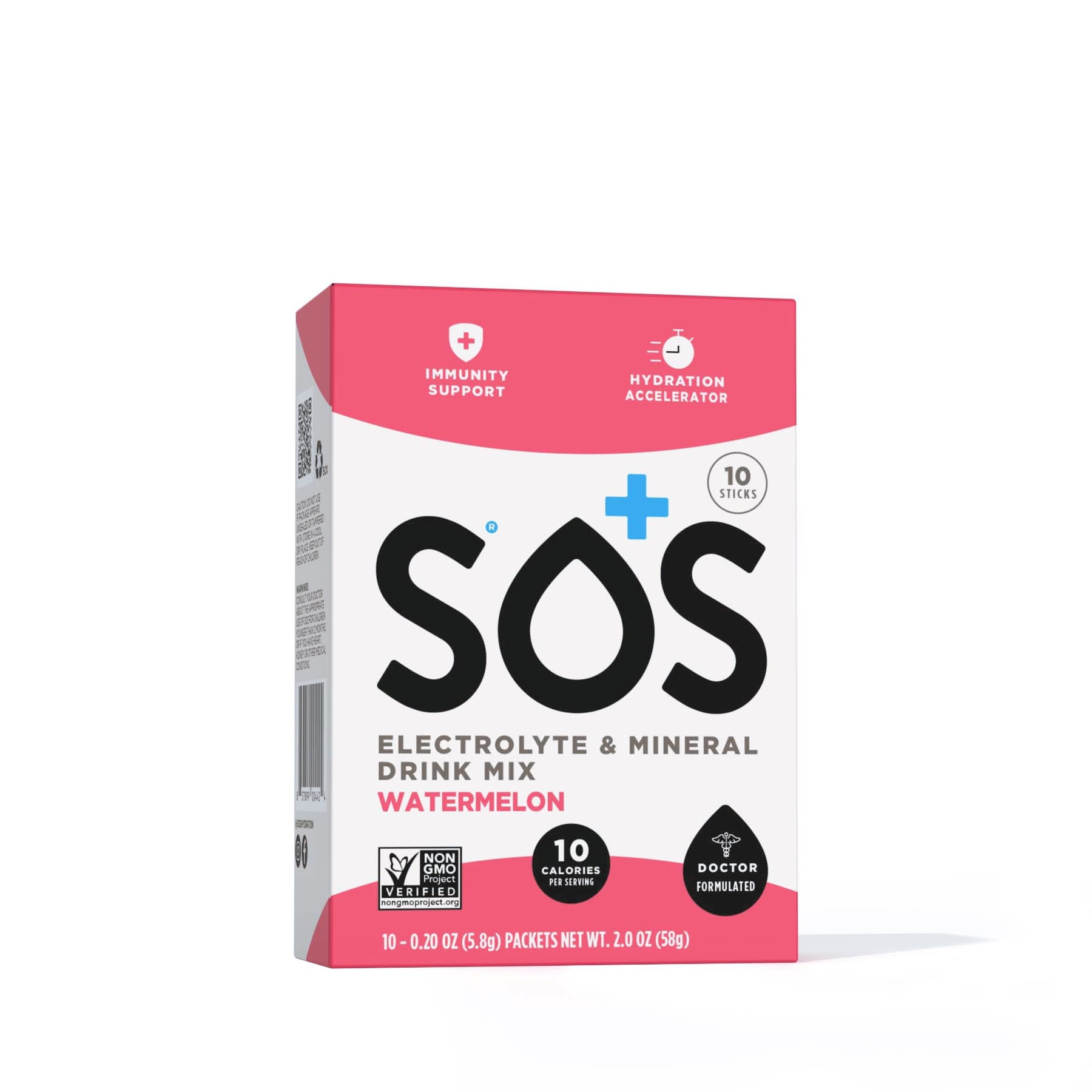 SOS Hydration Electrolyte Drink Mix - 10 Stick Packet Servings