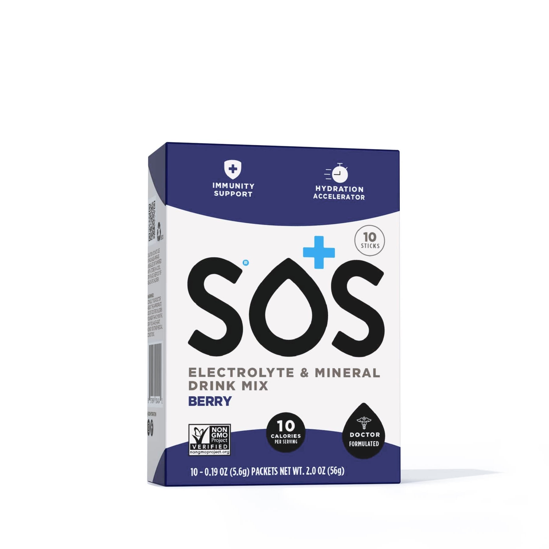 SOS Hydration Electrolyte Drink Mix - 10 Stick Packet Servings