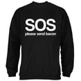 thumbnail image 1 of SOS Please Send Bacon Mens Sweatshirt Black MD, 1 of 1