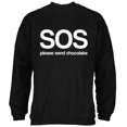 thumbnail image 1 of SOS Please Send Chocolate Mens Sweatshirt Black MD, 1 of 1