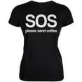 thumbnail image 1 of SOS Please Send Coffee Juniors Soft T Shirt Black 2XL, 1 of 1