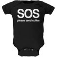 thumbnail image 1 of SOS Please Send Coffee Soft Baby One Piece Black 0-3 M, 1 of 1