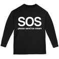 thumbnail image 1 of SOS Please Send Ice Cream Youth Long Sleeve T Shirt Black YLG, 1 of 1