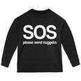 thumbnail image 1 of SOS Please Send Nuggets Toddler Long Sleeve T Shirt Black 3T, 1 of 1