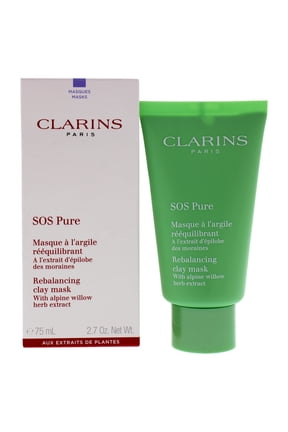 SOS Pure Rebalancing Clay Face Mask by Clarins for Women - 2.7 oz Face Mask