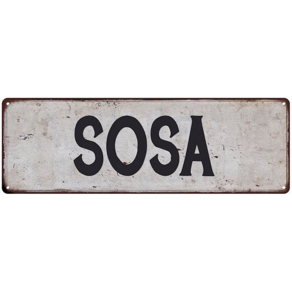 SOSA Vintage Look Gift Rustic Chic Metal Sign 6x18 206180036133