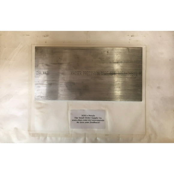 SOSCo Metals 1 piece 1/4" x 4" x 14" 6061 T6511 Extruded Plate Bar Stock 14" Long, 4" Wide, 1/4" (0.250") Thick Flat Bar