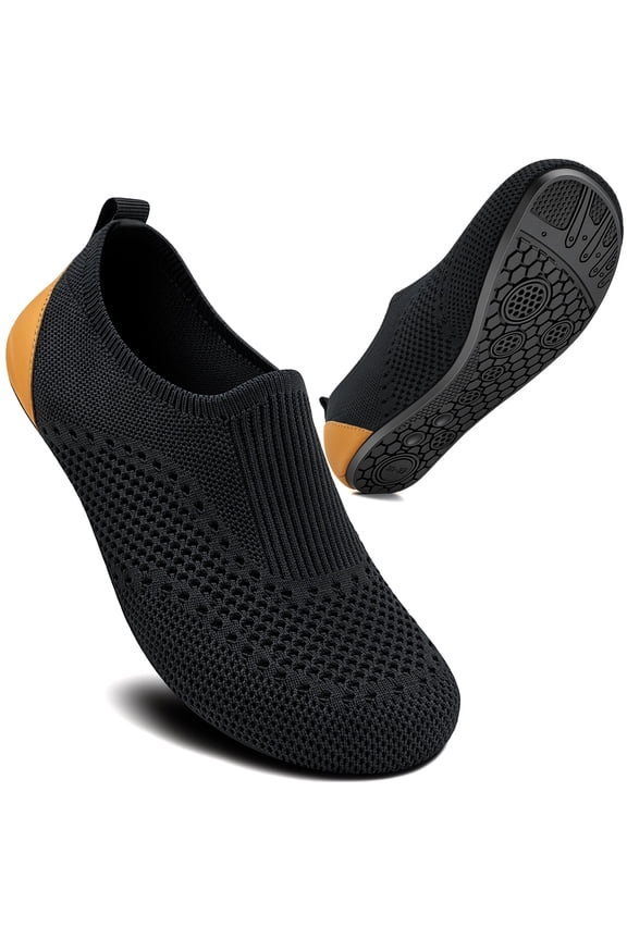 Unisex Slip-on Water Shoes,Quick-Dry House Slipper Sneakers Black