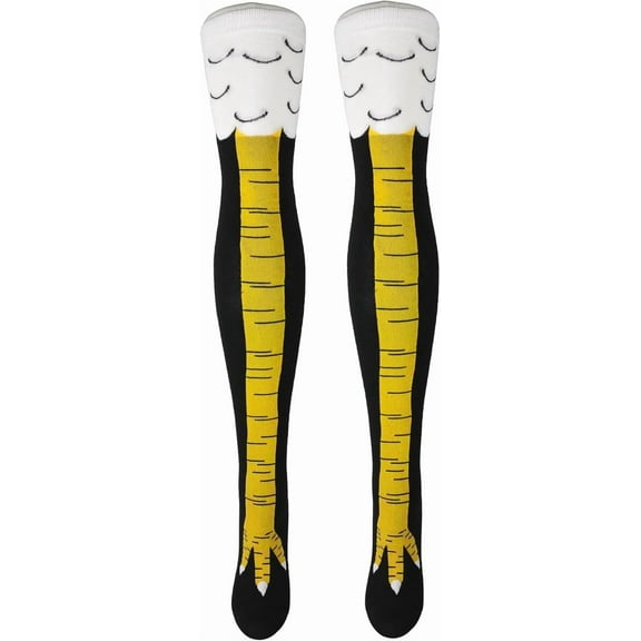 SOSOX Crazy Funny Chicken Feet Socks for Women Men, 3D Novelty Gag Gifts Stocking Stuffers, White Elephant Gifts for Adults