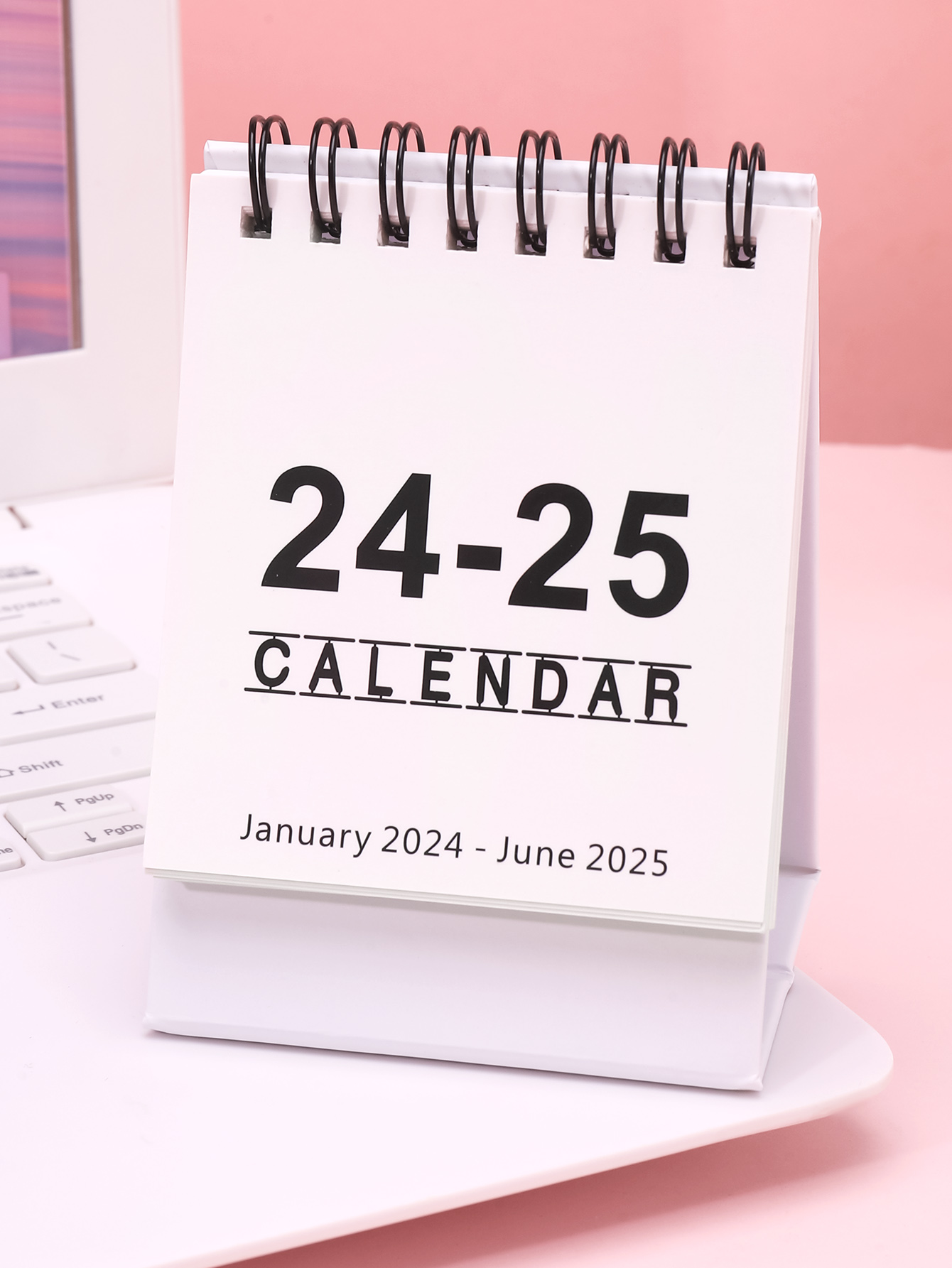SOSPIRO 2024 Simple and Creative English Mini Small Desk Calendar