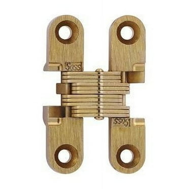 SOSS 101C4 3/8" to 1-11/16" Light Duty Invisible Hinge for 1/2" to 5/8" Doors Satin Brass Finish