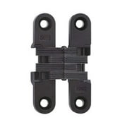 SOSS 204 Zinc Invisible Hinge with Holes for Wood or Metal Applications Mortise Mounting Black E-Coat Exterior Finish Pack of 2
