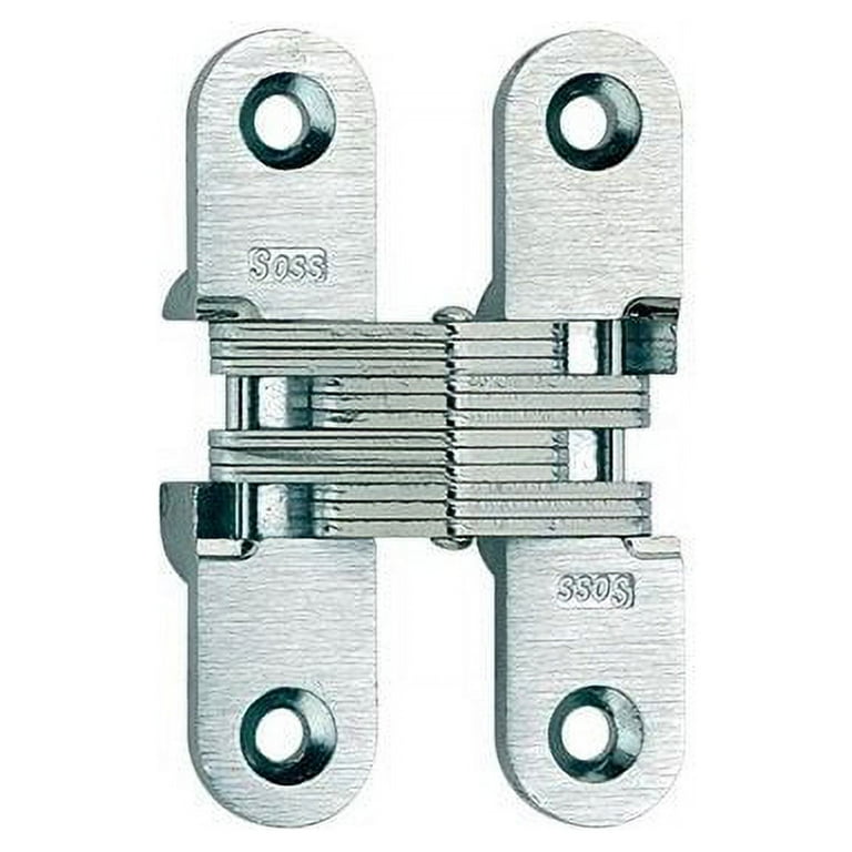 5/8 in. x 2-3/4 in. Satin Chrome Invisible Hinge 5/8 in. x 2-3/4 in. Satin Chrome Invisible Hinge
